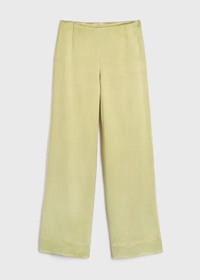 Totême Contrast Satin Trousers Melon In Melon