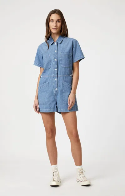 Mavi Noreen Romper In Mid Denim In Medium Blue