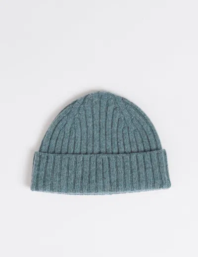 Shop Bhode 2x2 Rib Beanie Hat (lambswool) In Green