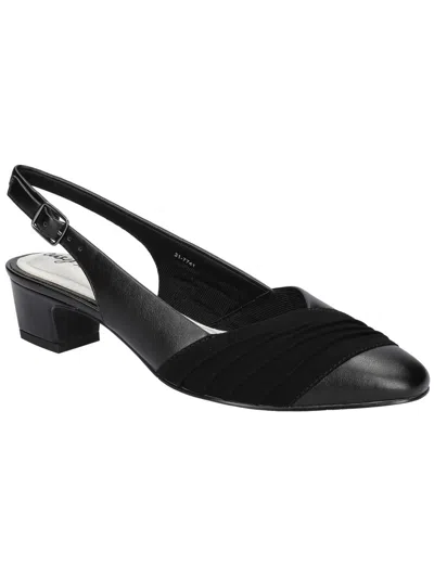 Easy Street Bates Womens Slip On Dressy Slingback Heels In Black
