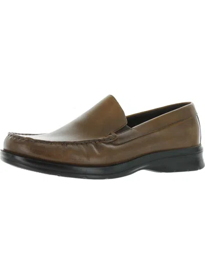 Shop Rockport Palmer Mens Leather Solid Loafers In Multi