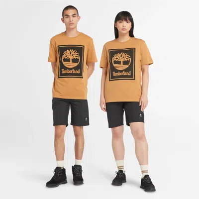 Shop Timberland Short Sleeve Stack Logo T-shirt In Multi