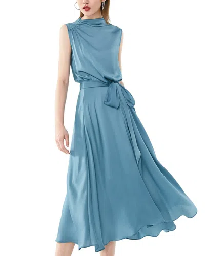 Shop Onebuye Midi Dress In Blue