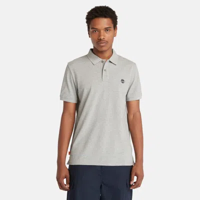 Shop Timberland Men's Millers River Pique Polo Shirt In Grey