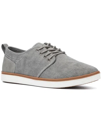 Shop Reserved Footwear Atomix Mens Canvas Lace-up Oxfords In Grey
