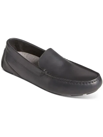 Shop Sperry Davenport Venetian Mens Suede Slip-on Slip-on Shoes In Black