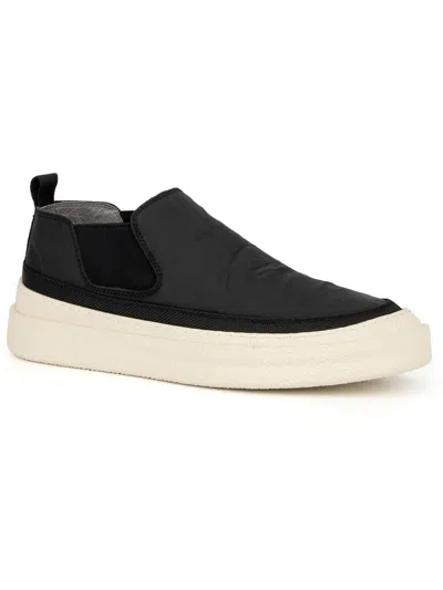 Shop Hybrid Green Label Breeze Mens Round Toe Slip On Casual And Fashion Sneakers In Black