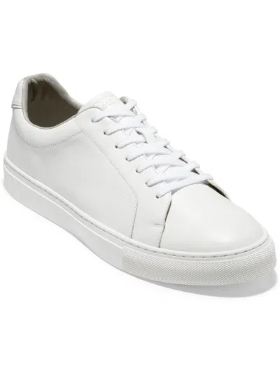 Shop Cole Haan Grand Series Jensen Snkeaker Mens Leather Round Toe Casual And Fashion Sneakers In White