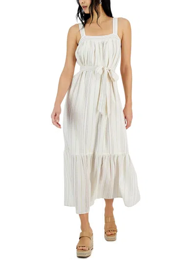 Shop Inc Womens Knee-length Square Neck Midi Dress In White