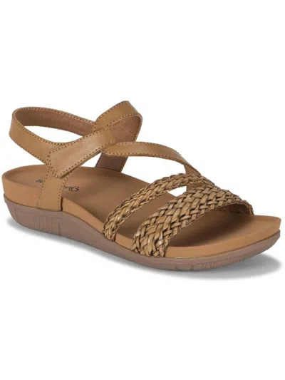 Shop Baretraps Jalen Womens Faux Leather Ankle Strap Footbed Sandals In Brown