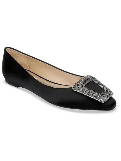Shop Badgley Mischka Emerie Womens Rhinestone Slip-on Loafers In Black