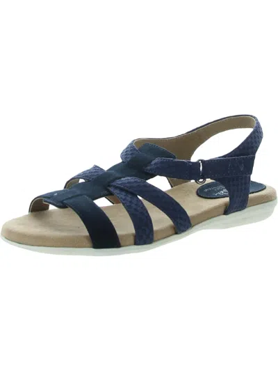 Shop Lifestride Baylee Womens Memory Foam Strappy Gladiator Sandals In Blue