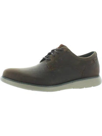 Shop Rockport Garett Mens Leather Lace Up Oxfords In Multi