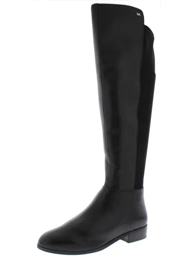 Shop Michael Michael Kors Bromley Womens Leather Tall Over-the-knee Boots In Black