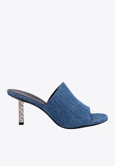 Givenchy Mules G Cube En Denim In Medium Blue