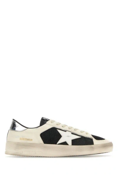 Shop Golden Goose Deluxe Brand Man Multicolor Leather And Mesh Stardan Sneakers