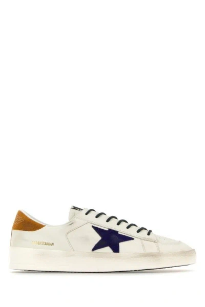Shop Golden Goose Deluxe Brand Man White Leather Stardan Sneakers