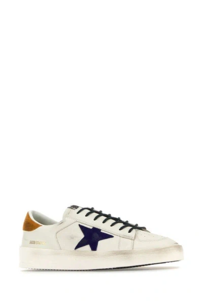 Shop Golden Goose Deluxe Brand Man White Leather Stardan Sneakers