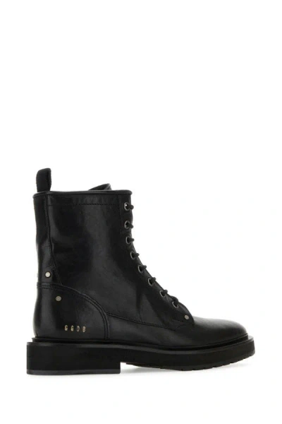 Shop Golden Goose Deluxe Brand Woman Black Leather Combat Ankle Boots