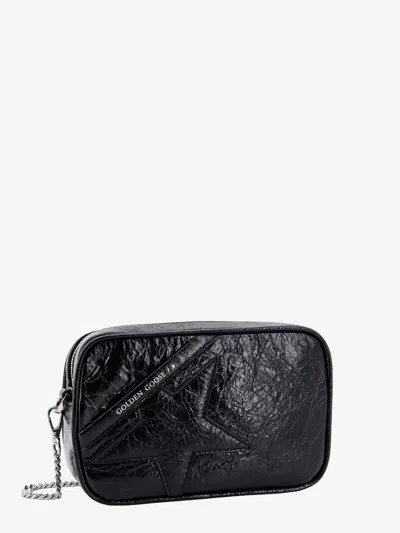 Shop Golden Goose Deluxe Brand Woman Mini Star Bag Woman Black Shoulder Bags