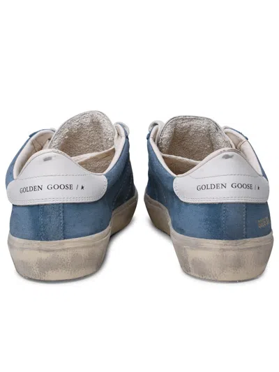 Shop Golden Goose Man  'soul Star' Blue Leather Sneakers