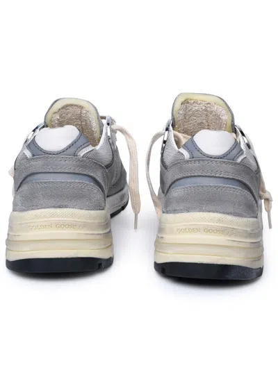 Shop Golden Goose Man  Grey Suede Blend Sneakers In Gray