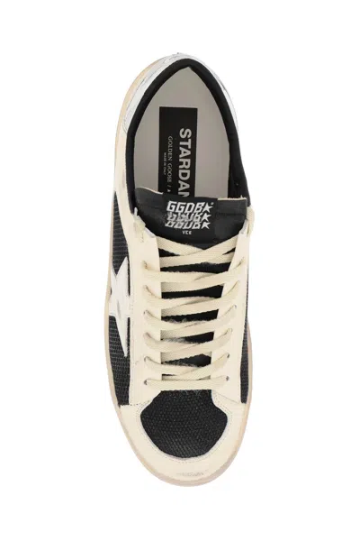 Shop Golden Goose Mesh And Leather Stardan Sneakers Men In Multicolor