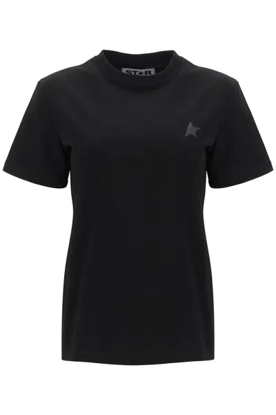Shop Golden Goose Regular T-shirt With Star Logo Women In Black