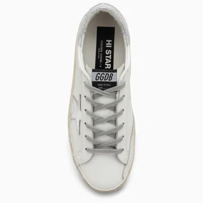 Shop Golden Goose White/silver Hi-star Sneakers Women