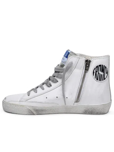 Shop Golden Goose Woman  'francy' White Leather Sneakers
