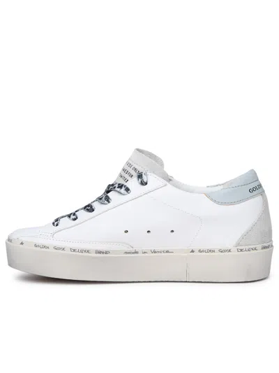 Shop Golden Goose Woman  'hi Star Classic' White Leather Sneakers