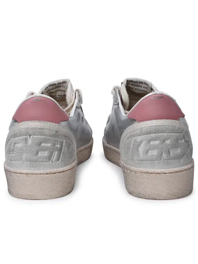 Shop Golden Goose Woman  'ball Star' Silver Leather Sneakers
