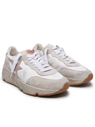 Shop Golden Goose Woman  'running Sole' White Nappa Leather Sneakers