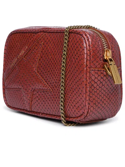 Shop Golden Goose Woman  'star' Mini Bag In Brown Leather In Red