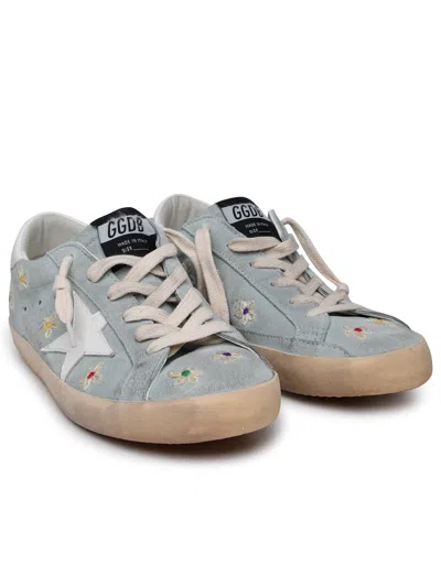 Shop Golden Goose Woman  'super-star Classic' Sneakers In Light Blue Suede