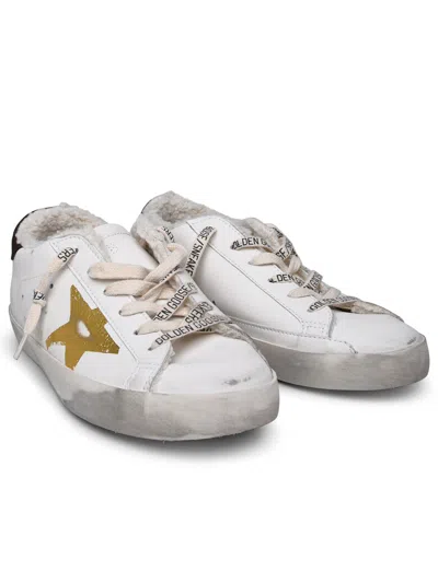 Shop Golden Goose Woman  'super-star' White Nappa Leather Sneakers