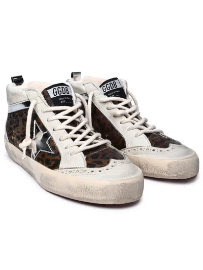 Shop Golden Goose Brown Leather Sneakers Woman