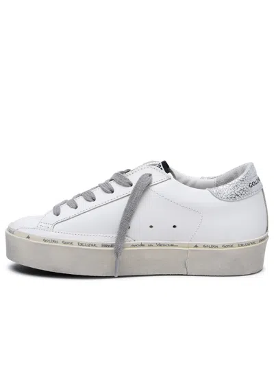 Shop Golden Goose Hi Star Sneakers In White Leather Woman