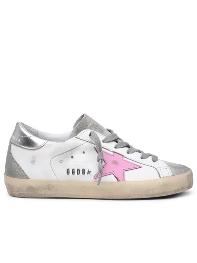 Shop Golden Goose Woman  Leather Super-star Sneaker In White