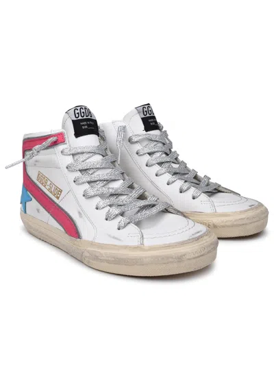 Shop Golden Goose Slide Sneakers In White Leather Woman