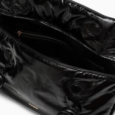 Shop Jil Sander Small Black Leather Shoulder Bag Women In Cream