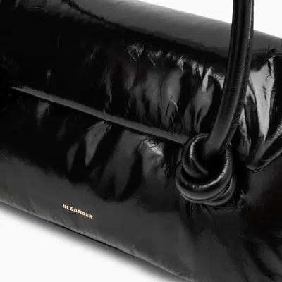 Shop Jil Sander Small Black Leather Shoulder Bag Women In Cream