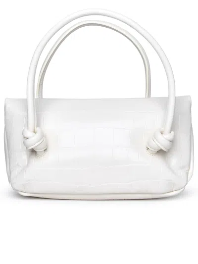 Shop Jil Sander Woman  White Leather Bag