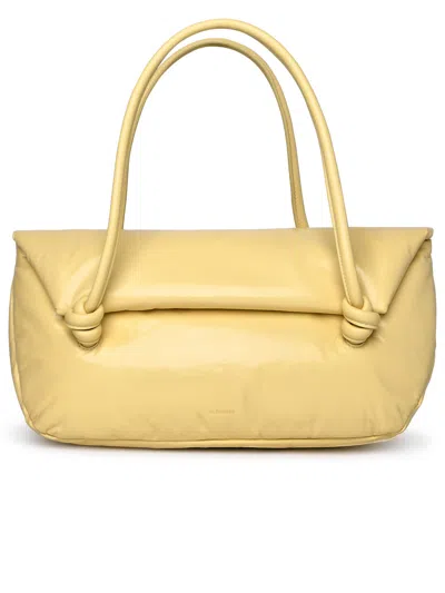 Shop Jil Sander Woman  Yellow Leather Bag