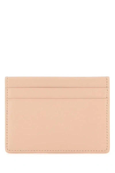 Shop Jil Sander Woman Pastel Pink Leather Card Holder