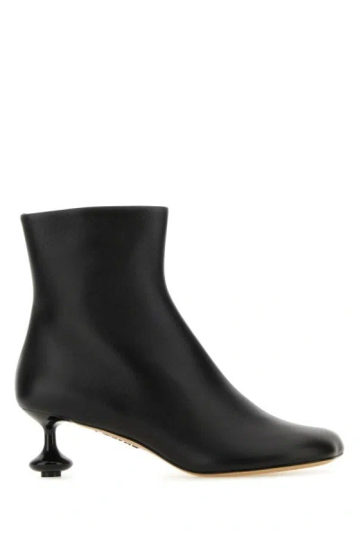 Shop Loewe Woman Black Nappa Leather Toy Ankle Boots