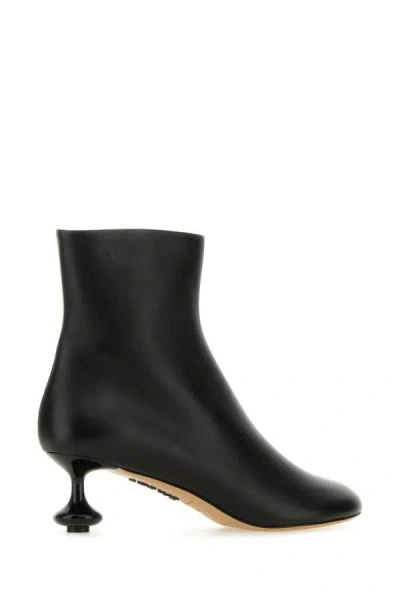 Shop Loewe Woman Black Nappa Leather Toy Ankle Boots