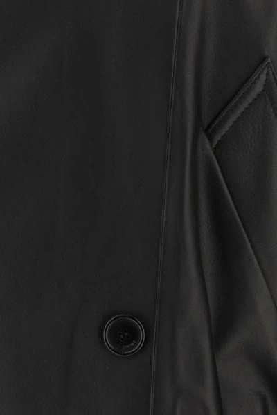 Shop Loewe Woman Black Nappa Leather Jacket In Multicolor
