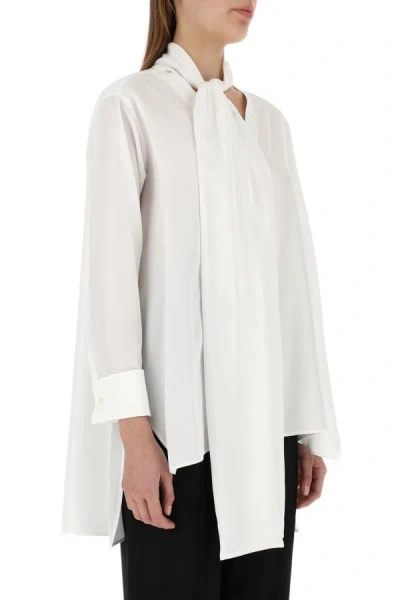 Shop Loewe Woman Ivory Crepe Oversize Blouse In White