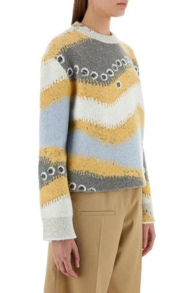 Shop Loewe Woman Multicolor Stretch Wool Blend Sweater